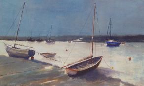 B. CLARK (MODERN) WATERCOLOUR DRAWING Sailing boats Signed and dated 1995 11 ¾"" x 19 ¾"" (29.8cm x