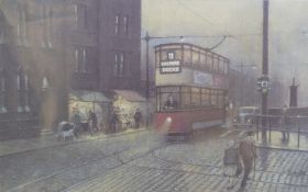 TOM BROWN (B.1933) PAIR OF ARTIST SIGNED LIMITED EDITION COLOUR PRINTS Salford street scenes, by