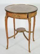 GOOD QUALITY LATE NINETEENTH/EARLY TWENTIETH CENTURY FRENCH KINGWOOD, MARQUETRY INLAID AND ORMOLU