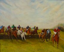 L.R. APPLETON OIL PAINTING ON CANVAS  `Leading the Field` Signed  24"" x 30""  (61cm x 76.3cm)
