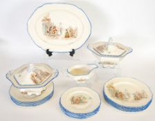 A 23 PIECE PARROT AND CO., `Nell Gwyn` PATTERN POTTERY PART DINNER SERVICE