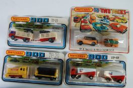 MATCHBOX 75 SUPERFAST `TWO PACK` and 900 bubble packs - TP-8 field car and Honda motorcycle, TP-17