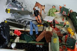 *SUNDRY PALITOY ACTION MAN INCLUDES FOUR FIGURES, Bearded Sailor, Scuba diver and two others in