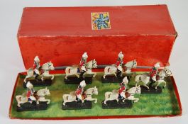 ELASTOLIN BOXED COMPOSITION MOUNTED TROOP OF LIFEGUARDS OF THE HOUSEHOLD CAVALRY (Blues) for 1937