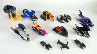 KENNER - QUANTITY OF SMALL 7"" TO 3"" LONG PLASTIC BATMAN TOYS, including Penguin Plane, Joker