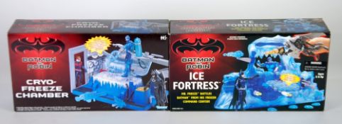 KENNER `BATMAN AND ROBIN` ICE FORTRESS AND CRYO-FREEZE CHAMBER PLAYSETS, (Mint/boxes Mint) (2)