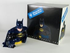 WARNER BROS. VERY LARGE CERAMIC HEAD AND SHOULDERS, Batman, 15"" high - COOKIE JAR ? HEAD (lifts