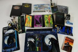 BATMAN STATIONERY - STATIONERY SET with felt tips, Secret Diary set with padlock and key, Note book