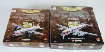 TWO CORGI CLASSICS MINT AND BOXED `FRONTIER AIRLINERS` viz Avro York - Dan Air and Lockheed