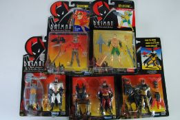 FOUR KENNER `BATMAN THE ANIMATED SERIES` MINT AND BOXED FIGURES on card under bubble pack viz `