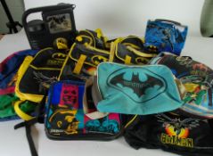 LUNCH BOXES AND SCHOOL SHOULDER BAGS - Vandoor Traditional US TINPLATE LUNCH BOX AND A `Batman