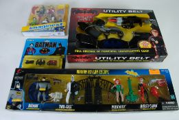 KENNER `BATMAN AND ROBIN` UTILITY BELT AND ARSENAL SET, HASBRO BATMAN `ARKHAM ASYLUM ` FIGURES SET,