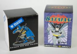 WARNER BROS. - BATMAN PEN AND DESK HOLDER AND CLAY ART CERAMIC BATMAN BANK (Money box) (Mint/Boxes