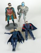 4 x KENNER MINT, UNBOXED 12"" BATMAN, 12"" BATGIRL AND MR FREEZE, 12""  RESIN ROBIN, on stand (4)