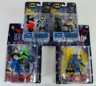 TWO HASBRO `BATMAN OF THE FUTURE` MINT  AND BOXED FIGURES  on  card under bubble pack viz `J.S.