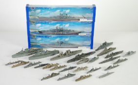*THREE `MINIC SHIPS` MINT AND BOXED DIE CAST 1:1200 SCALE FIGHTING SHIPS viz USS Missouri, HMS