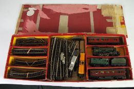 TRIX TWIN LARGE BOXED SET CONTAINING BR 4-4-0 LOCO, No. 62756 `Pytchley` and tender, 2x plum bogie