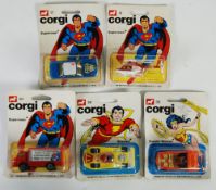 CORGI JUNIORS -  SUPERMAN, No. 6 Daily Planet helicopter, 17 Metropolis Police car, 24 Shazan