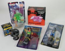 HASBRO - BATMAN BEYOND MINT AND BOXED LIGHT UP JOKER on card under bubble pack, A MINT AND BOXED