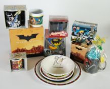 MUGS, BOXED, STARLINE `Batman Begins` MUG AND PLATE SET AND MUG,  various other by Kinnerton (with