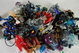 MISCELLANEOUS UNBOXED BATMAN RELATED FIGURES AND VEHICLES, (contents of one large box) in excess of