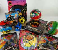 BATMAN OUTDOOR PLAY THINGS by World Apart and MONDO - WHIZZA FRISBIES x 2, 36""  tall inflatable,