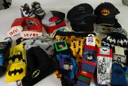 QUANTITY OF BATMAN RELATED CHILDREN`S AND OTHER CLOTHING, to include pair  soft fabric calf length