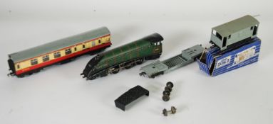 HORNBY DULBO EDL11 4-6-2 A4 LOCO, `Silver King` BR (matt green), 3 rail c. 1954 - missing tender (