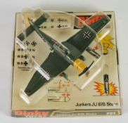 DINKY TOYS BOXED JUNKERS JU87B STUKA MODEL NO. 721, almost mint, bubble packed wit one set of