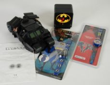 WESCO, `BATMAN BEGINS` UNBOXED BATMOBILE DIGITAL BEDSIDE CLOCK,. (Good) with instruction leaflet,