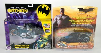 MATTEL BATMAN MINT AND BOXED BATCYCLE AND FIGURE WITH REV N` GO ACTION in window box (Good), and  `