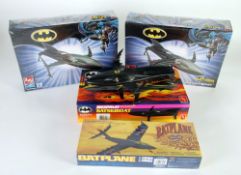 AMT - ERTL `BATMAN RETURNS` BATSKI BOAT KIT - made up (Box VG), BATSKI BOAT unmade kits x 2 and