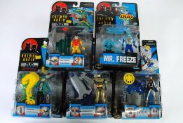 FIVE KENNER `BATMAN AND ROBIN DUO FORCE` MINT AND BOXED FIGURES on card under bubble pack viz `Wind