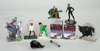 TWO WADE `NEW BATMAN` MINT AND BOXED MINIATURE CHINA FIGURES viz Batman and Alfred (Boxes Good),