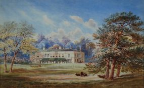 JOHN BARRETT (19TH/20TH CENTURY) WATERCOLOUR DRAWING `Chaddlewood - Plympton, in May` Signed,