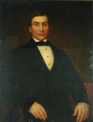 BRITISH SCHOOL (19th CENTURY) OIL PAINTING ON CANVAS Portrait of a gentleman, half-length  35"" x