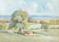 WALTER EASTWOOD (b. 1867) WATERCOLOUR A view near Ulverston, Cumbria Signed lower right 9 1/2"" x