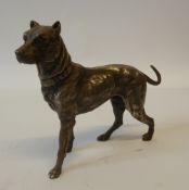 AN EARLY 20TH GERMAN (WMF) WHITE METAL MODEL OF A DOG 5 1/2"" (14cm) high