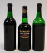 TWO AGED BOTTLES OF PORT, CIRCA 1970`S, labels missing and one with level below shoulder, and A