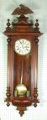 LATE NINETEENTH /EARLY TWENTIETH CENTURY WALNUTWOOD CASED VIENNA WALL CLOCK, by Gustav Becker, the