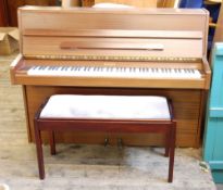 KNIGHT OF LONDON, CIRCA 1980`s MAHOGANY CASED UPRIGHT GRAND PIANOFORTE, IRON FRAMED AND OVERSTRUNG