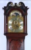 A GEORGE III MAHOGANY LONGCASE CLOCK, the eight day movement striking on a bell by William