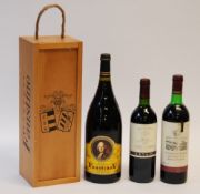 1.5LT BOTTLE RIOJA, V RESERVA, BODEGAS FAUSTINO, 1996, in wooden holder, TOGETHER WITH A BOTTLE OF