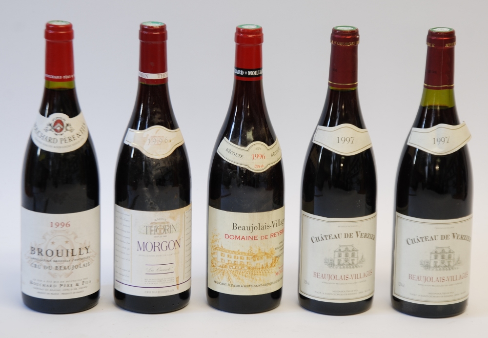 TWO BOTTLES OF CRU DU BEAUJOLAIS, CHATEAU DE BEUNE, BROUILLY, 1996, and Thorn Maison, Morgon, 1996,