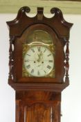 NINETEENTH CENTURY FIGURED MAHOGANY LONGCASE CLOCK, signed Lockwood and Cooke, Huddersfield, the