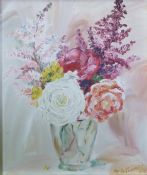ALBIN TROWSKI (1919-2012) OIL ON BOARD Vase of flowers Signed, (19)68 11"" x 9 ½"" (27.9cm x 24.