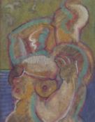 ?GEOFFREY KEY (b.1941)  MIXED MEDIA  `The Lovers`  Titled and dated 1974 verso  5"" x 4"" (12.75cm