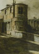 K. M. McBURNEY MIXED MEDIA `Manningham, Bradford`, street scene Signed 20 1/2"" x 15"" (52 x 38cm)