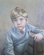 ALN COWNIE OIL PAINTING ON CANVAS Half length portrait of a young boy Signed and dated 1972 22"" x