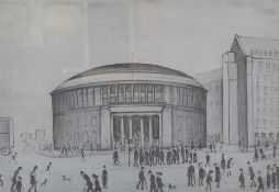 ?L.S. LOWRY (1887-1976) ARTIST SIGNED LIMITED EDITION PRINT ""The Reference Library"" Signed  9 ½""